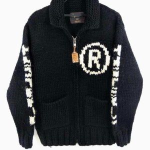 COPY - Hysteric Glamour cowichan logo knit zip up sweater